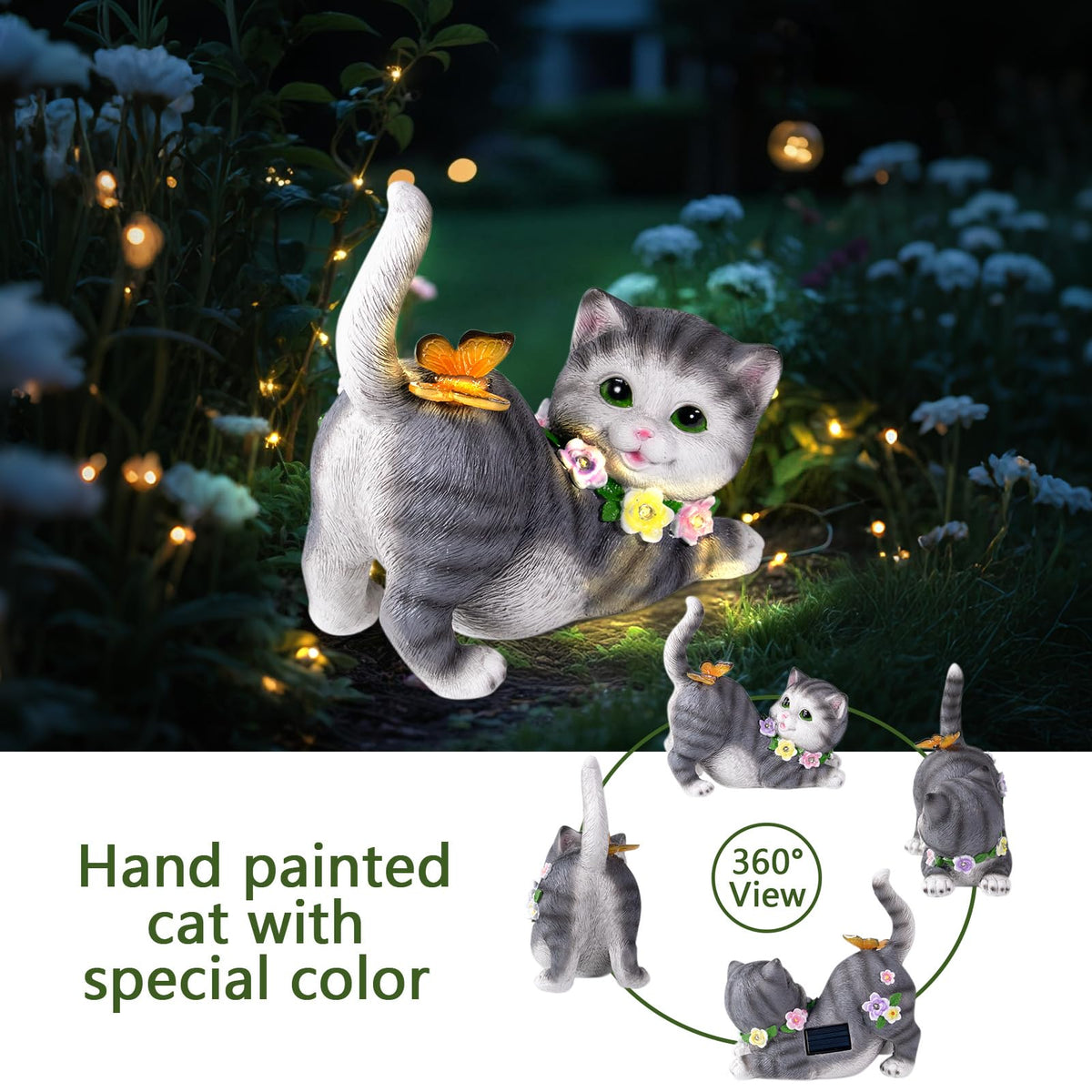 VelluraCove indoor living space decor charming cat statue with seasonal appeal.