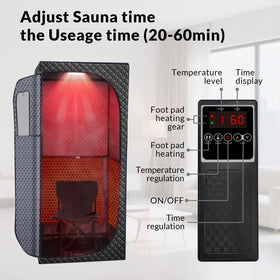 Veloqore Dry Infrared Sauna chair included ensures comfortable seating during sessions