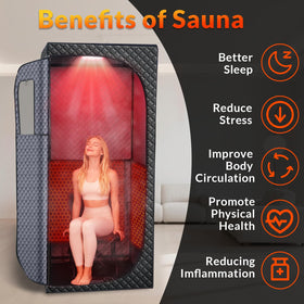 Veloqore Dry Infrared Sauna control panel provides precise temperature and timer control
