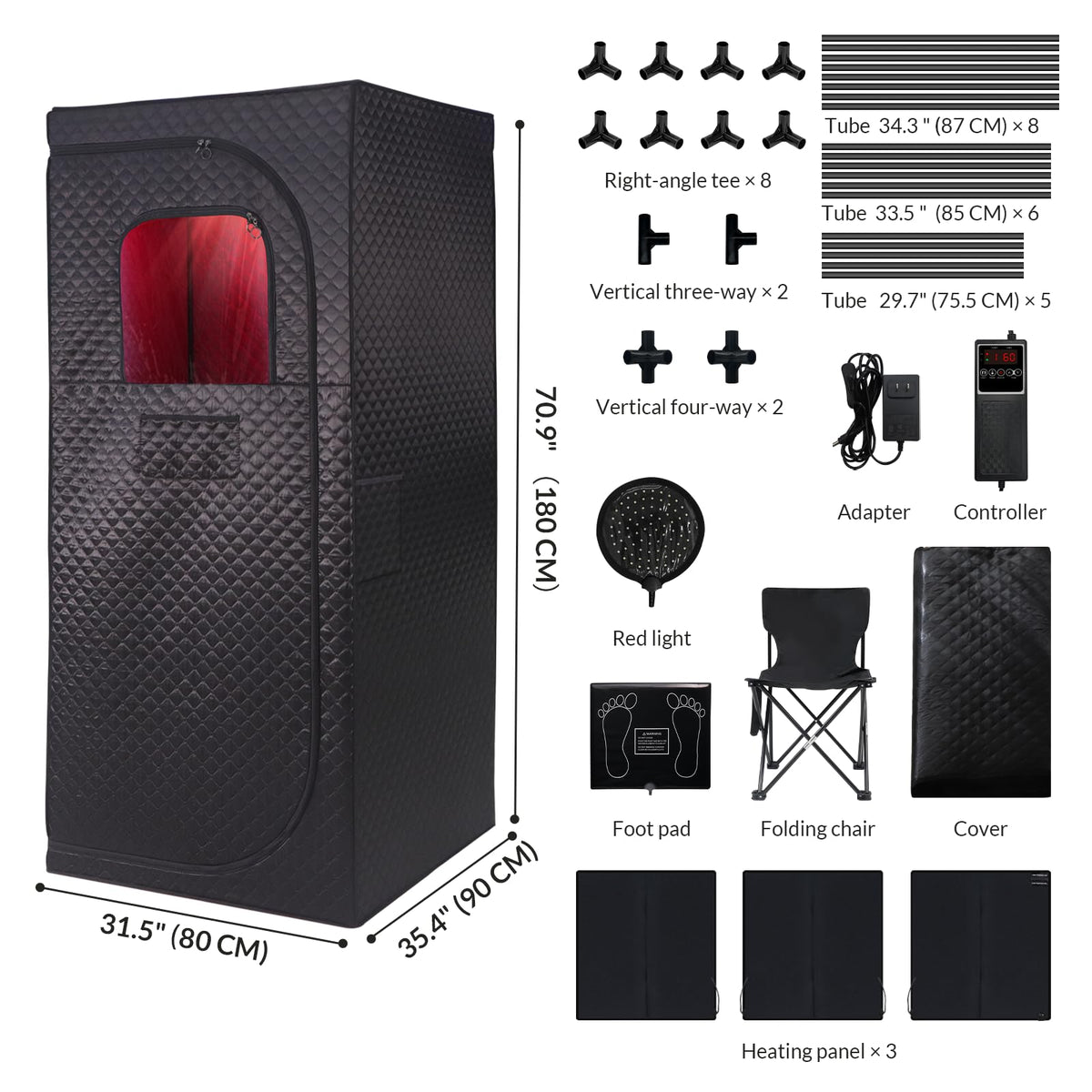 Veloqore Dry Infrared Sauna tent setup supports quick, tool-free assembly