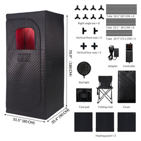 Veloqore Dry Infrared Sauna tent setup supports quick, tool-free assembly