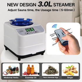 The Veloqore indoor steamer inside container illustrates quick heating and steady steam.