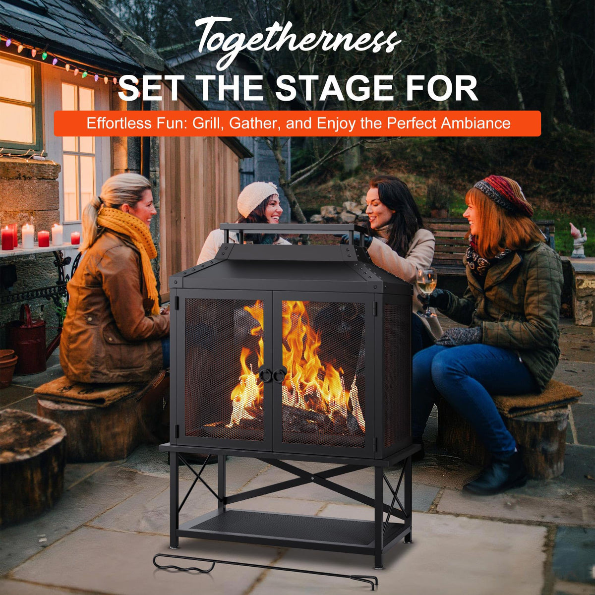 Veluvia quick-assembly design speeds setup for patios, picnics, or camping.