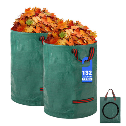 Velway 132-gallon yard waste bag with stand-up ring for easy filling and handling.