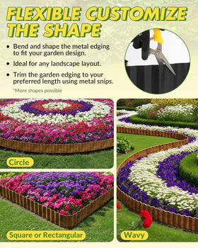 Velway 50ft length provides a continuous border for lawns and beds.