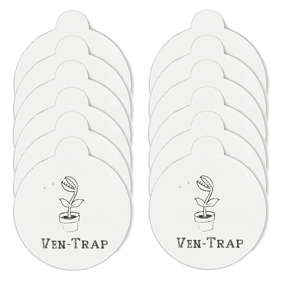 Ven-Trap sticky glue board refill installed inside an indoor lamp for universal compatibility
