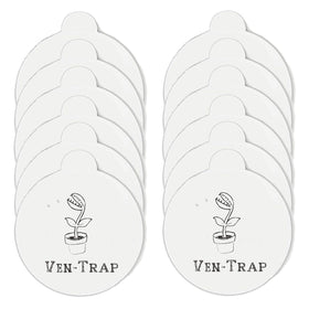 Ven-Trap sticky glue board refill installed inside an indoor lamp for universal compatibility