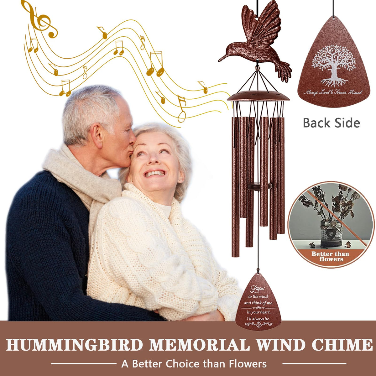 VENBEEL wind chime with durable tubes captures soothing melodies in a breeze