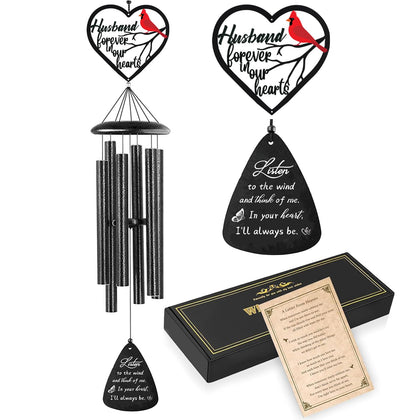 Venbeel memorial wind chime with heart topper delivers soothing remembrance sounds
