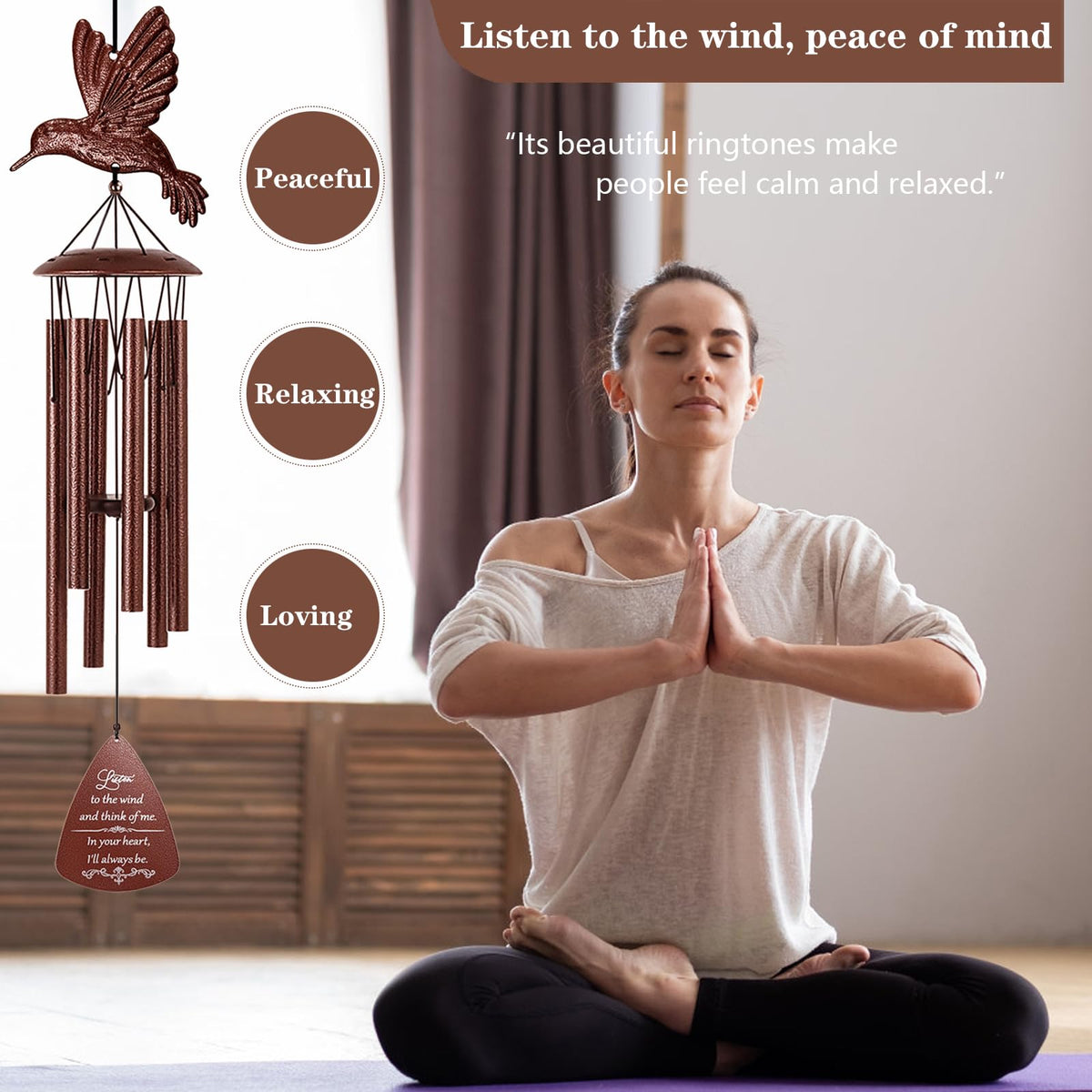 VENBEEL wind chime metal top close-up highlighting lasting durability