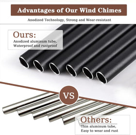 VENBEEL premium aluminum tubes deliver rich, soothing tones in any breeze.