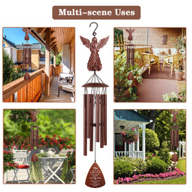 VENBEEL Mom Memorial Wind Chimes on a porch for soothing breeze
