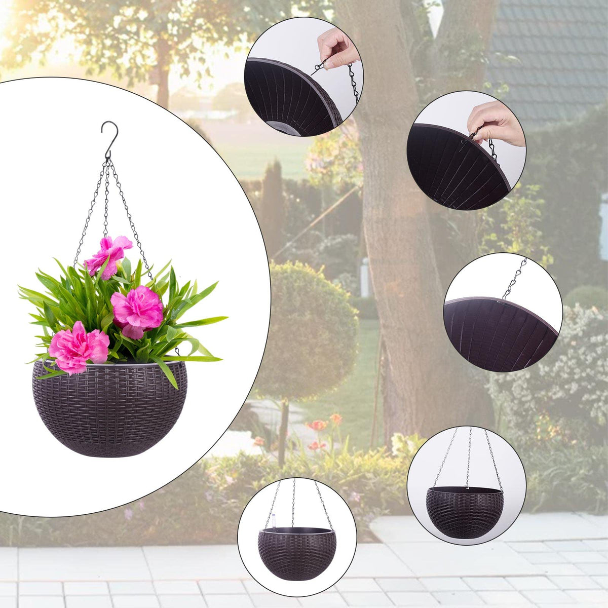 Vencer large 11-inch mouth planter ideal for indoor and outdoor use