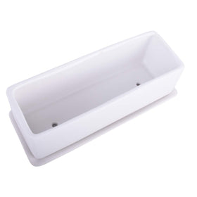 Vencer window box setup with saucer for office plants