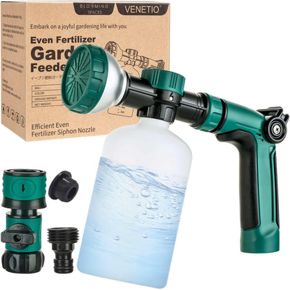 VENETIO 8-Dial Feeder Pro bottle 16oz for uniform nutrient delivery to potted plants.