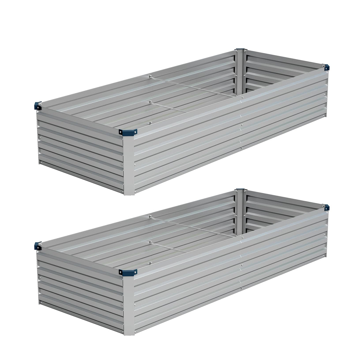 Vengarus 8x2x1ft garden bed assembly shows sturdy frame for durable outdoor planting.
