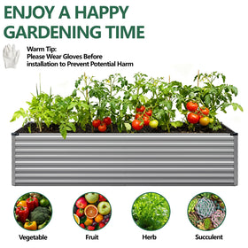 Vengarus deep root planter supports romaine lettuce and cucumbers