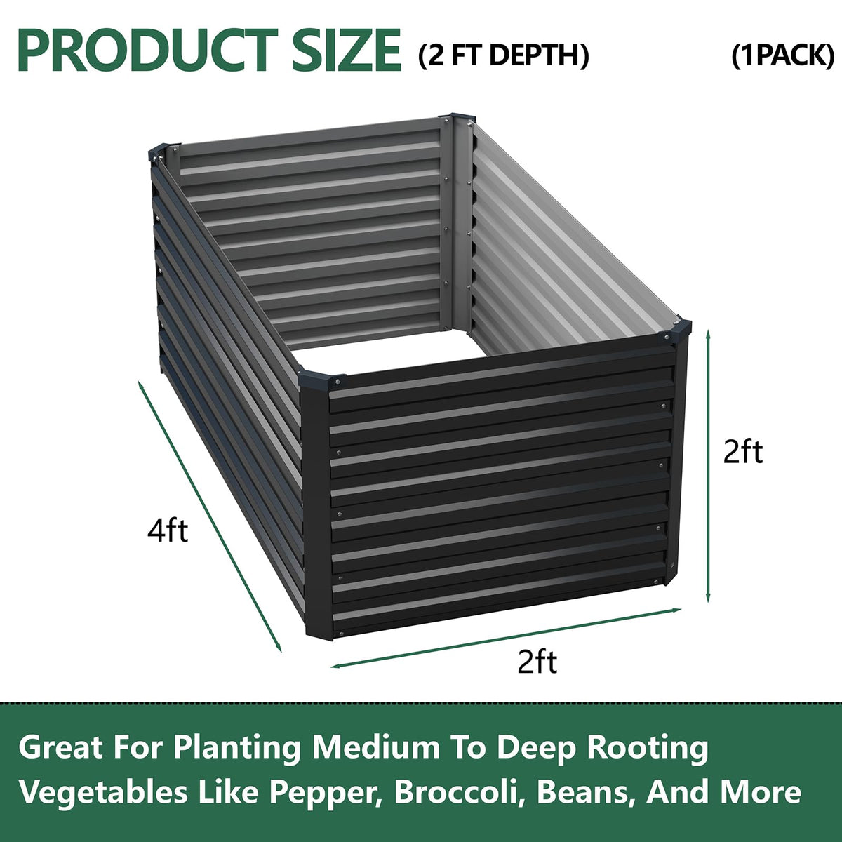 Vengarus galvanized steel construction offers rust resistance for durable outdoor gardening