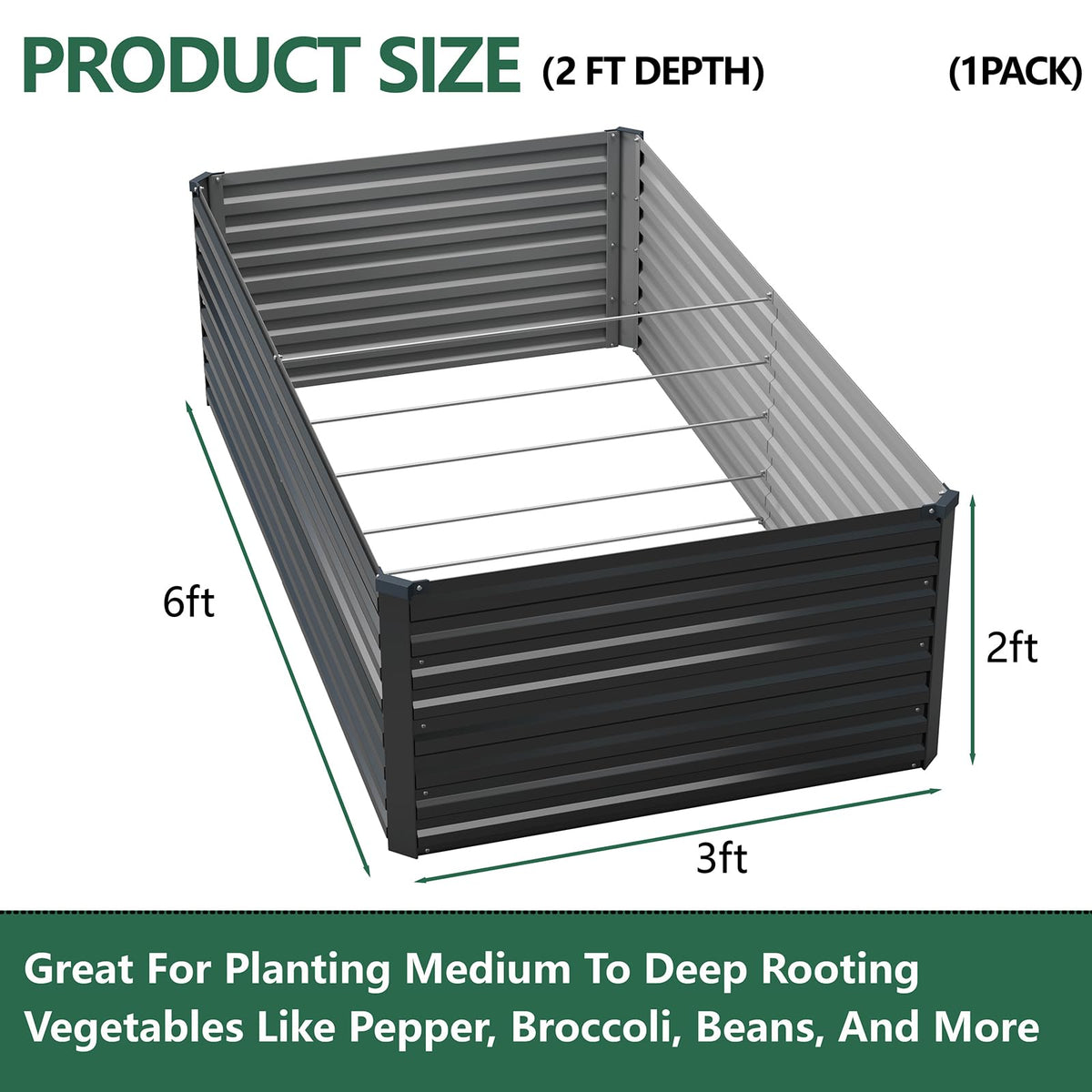 Vengarus galvanized steel bed assembly showing screws for quick setup