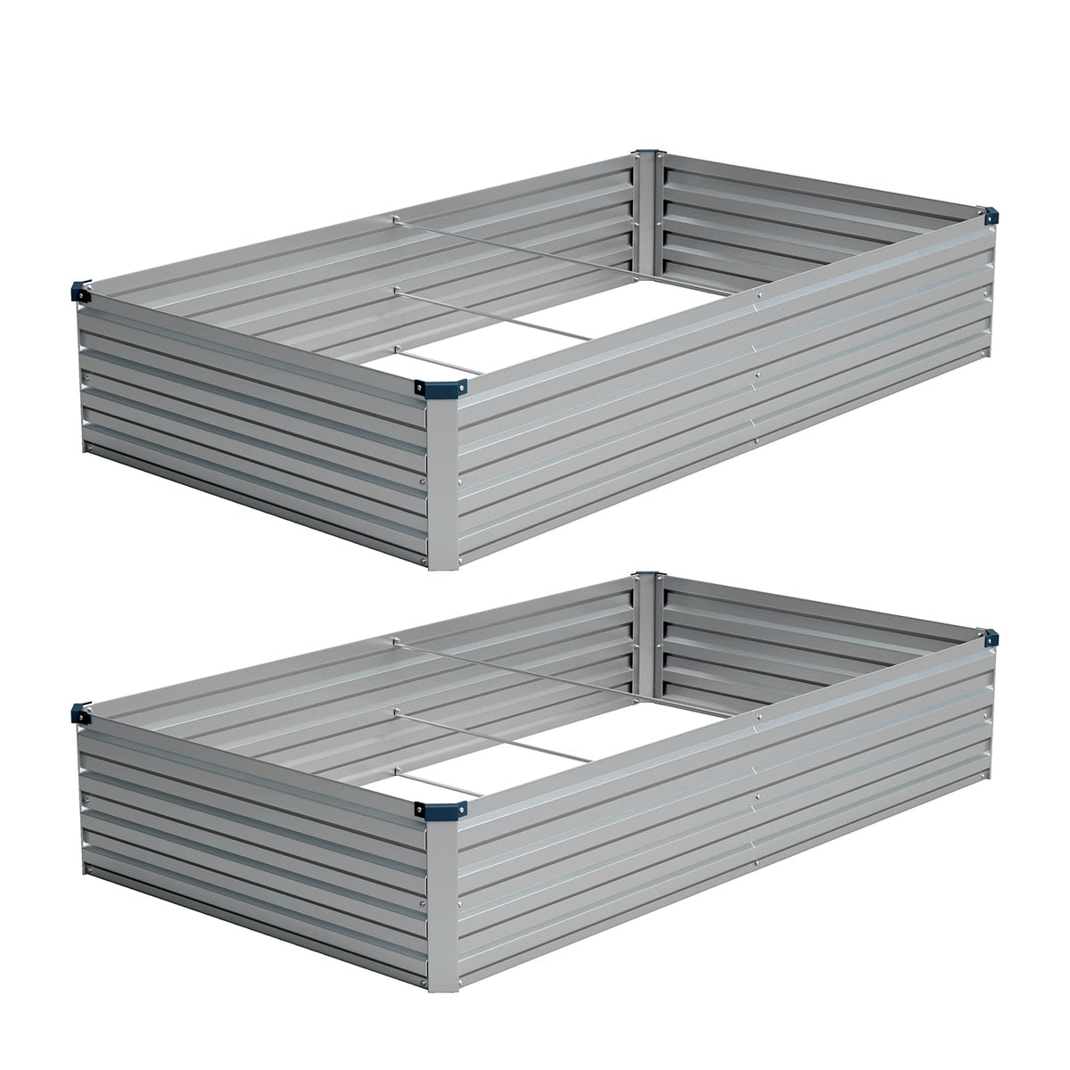 Vengarus galvanized raised bed assembly showing quick setup.