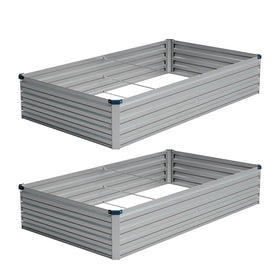 Vengarus galvanized raised bed assembly showing quick setup.