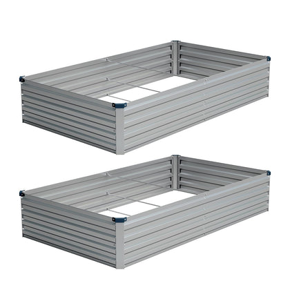 Vengarus galvanized raised bed assembly showing quick setup.