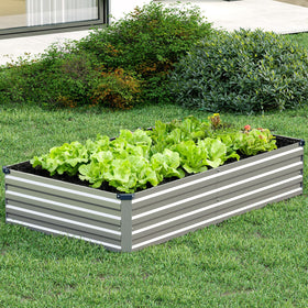 Vengarus two-pack garden bed enables separate planting areas.
