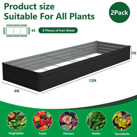 Vengarus two-pack outdoor beds ready for vegetables, herbs, and flowers.
