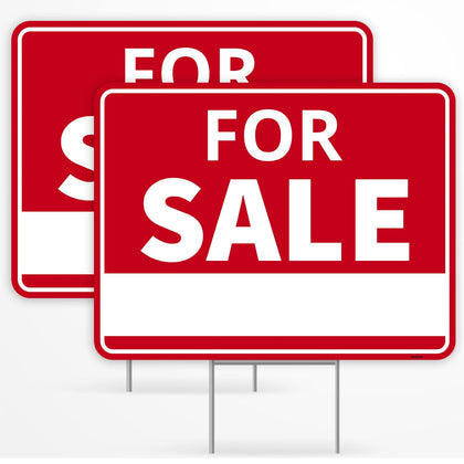 Venicor 2pc for sale yard sign 17x13 double sided for high visibility