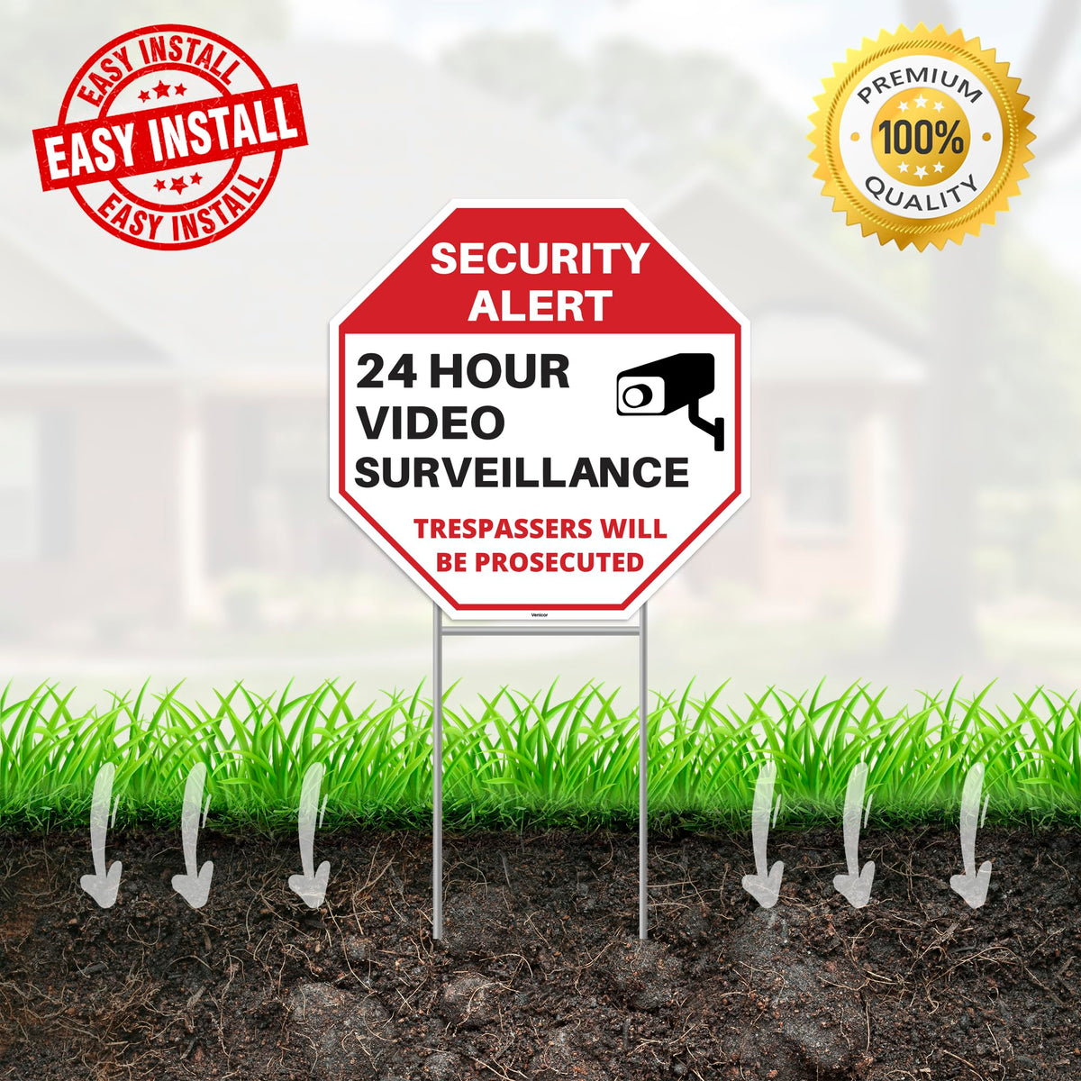 Venicor two-pack signage provides consistent boundary alerts.