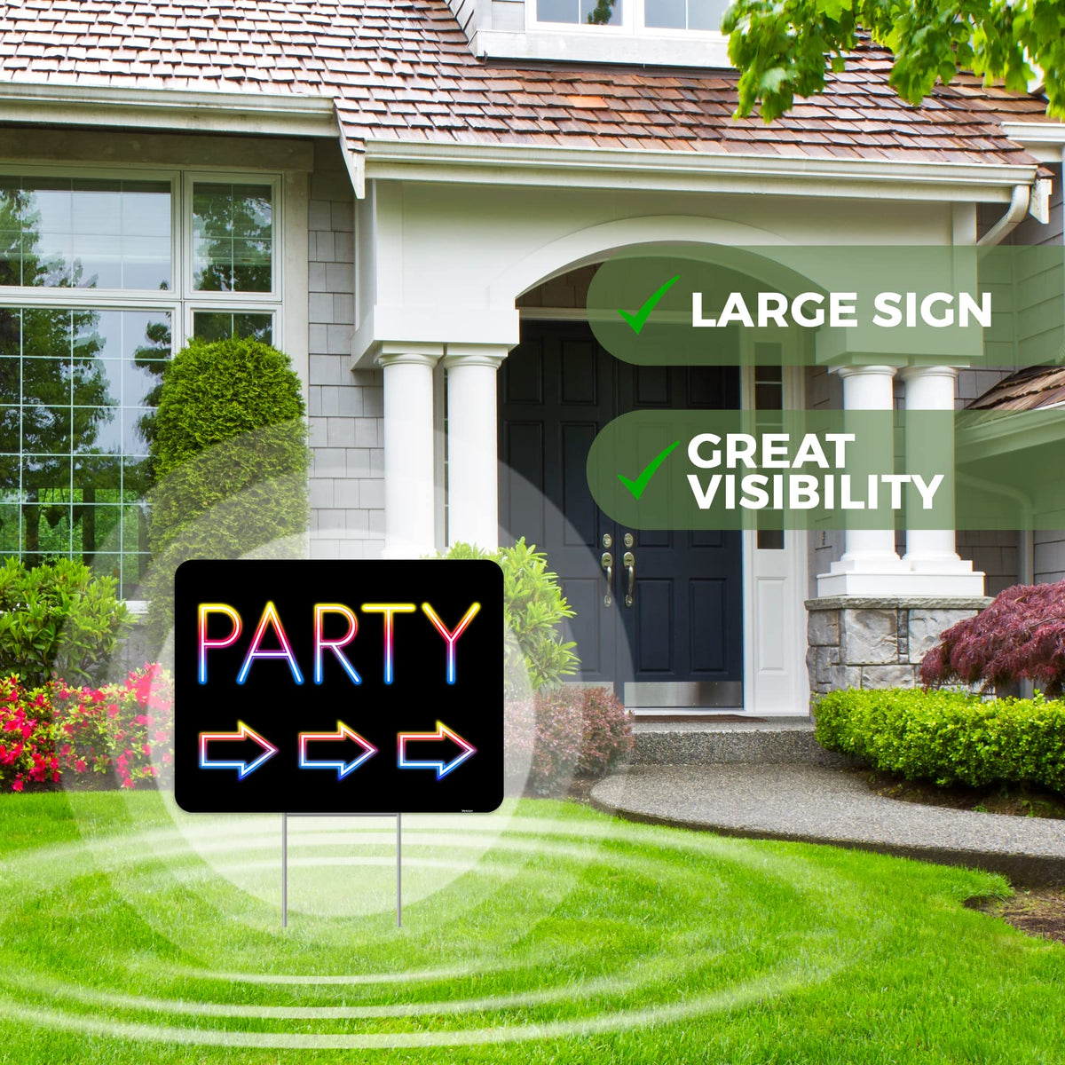 Venicor corrugated plastic signs resist rain and sun for outdoor use.