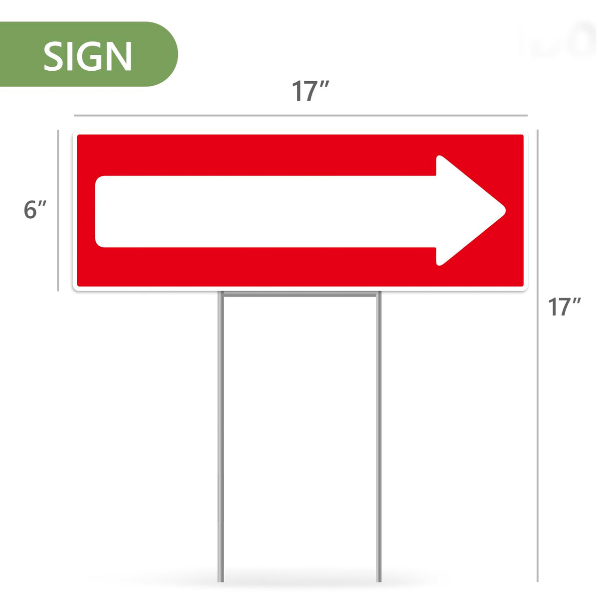 Venicor directional arrow sign metal ground stake offers sturdy, tool-free installation.