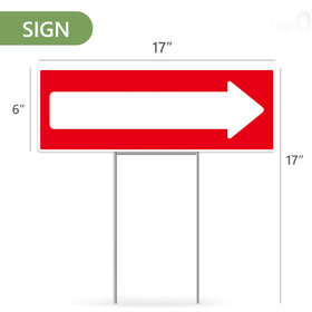 Venicor directional arrow sign metal ground stake offers sturdy, tool-free installation.