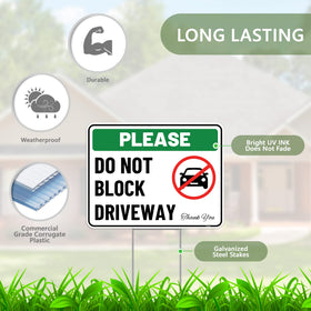 Venicor Driveway Sign Stake Set, 2pc, enables quick outdoor setup