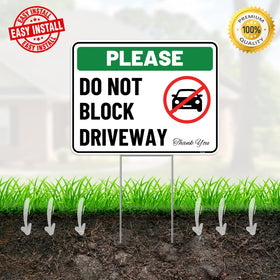 Venicor Easy-Install Driveway Sign with no tools required