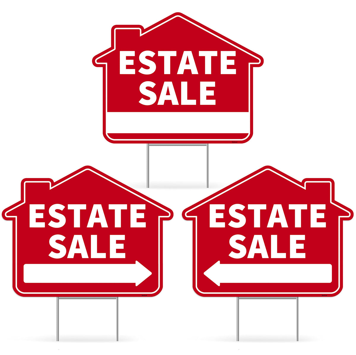 Venicor estate sign 17x13 double-sided for high visibility on lawns and streets.