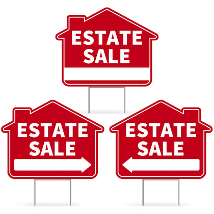 Venicor estate sign 17x13 double-sided for high visibility on lawns and streets.