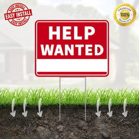Venicor now hiring sign in front yard for business needs