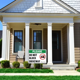 Venicor Two Signs with Stakes for flexible driveway protection