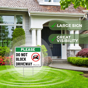Venicor UV-Resistant Driveway Sign withstands wind and rain outdoors