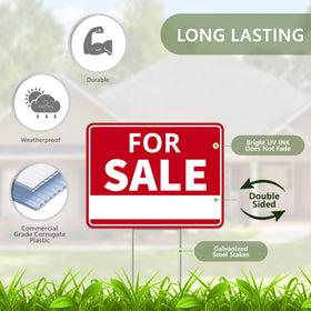 Venicor yard sign stake set 2pc for quick tool-free installation