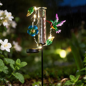 Venniy 7-inch glass tube rain gauge provides precise readings in any weather.