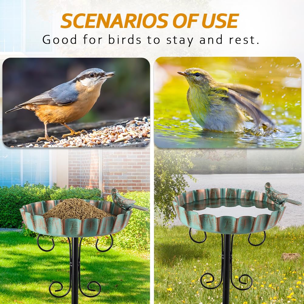 Versatile setup to use as a bath or a feeder with water or seed.