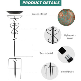Venniy bird-feeder feature attracts diverse species with water and food.