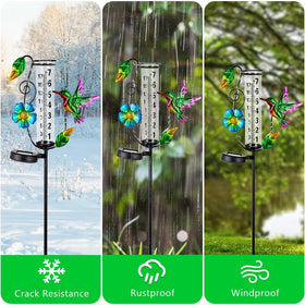 Venniy decorative rain gauge makes a thoughtful garden gift for enthusiasts.