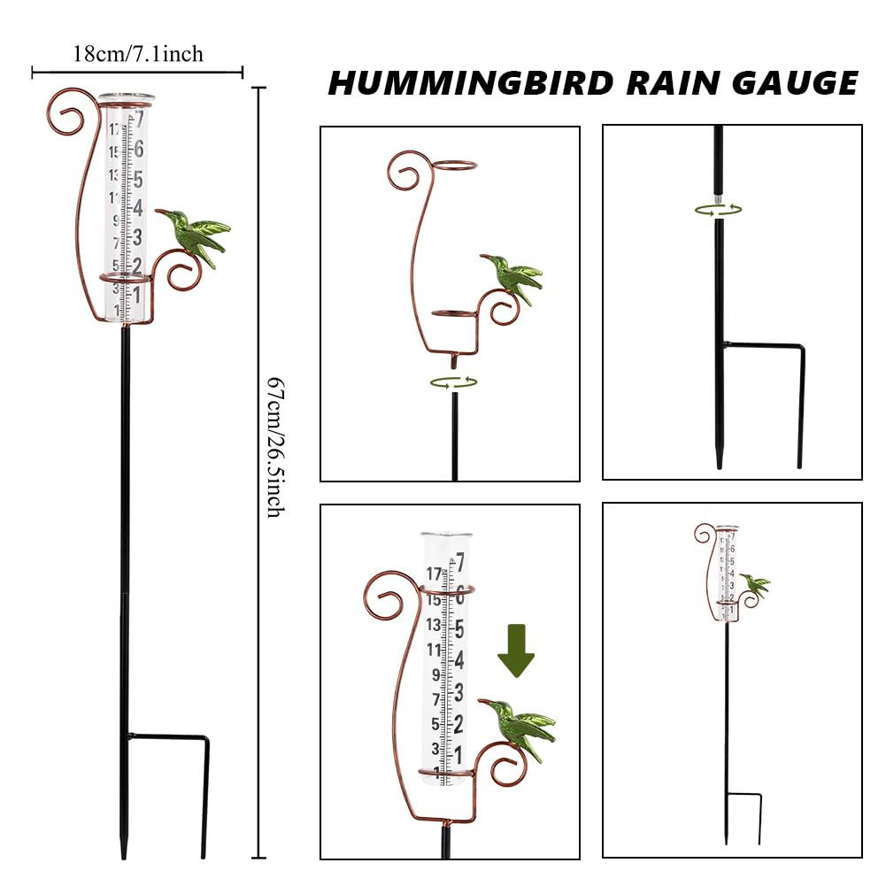 Venniy rain gauge detachable glass tube for easy cleaning.