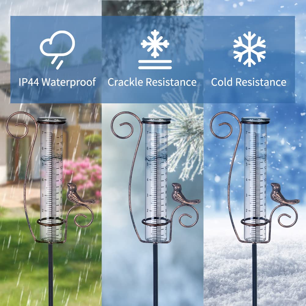 Venniy rain gauge with rustproof coating withstands outdoor weather.