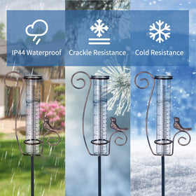 Venniy rain gauge with rustproof coating withstands outdoor weather.