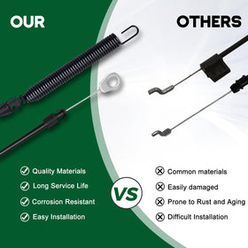 Venseri deck engagement cable compatible with LX420 LX425 LX460, precise deck control.