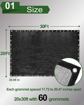 Vensovo sunblock shade net in garden cover application protects plants from sun.
